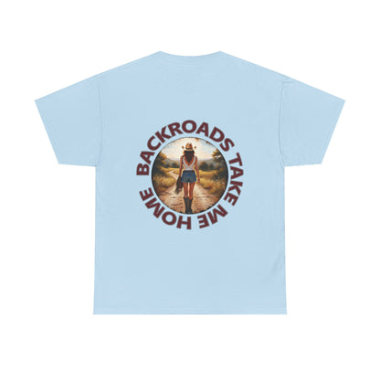 "Backroads Take Me Home" Unisex Cotton T-Shirt