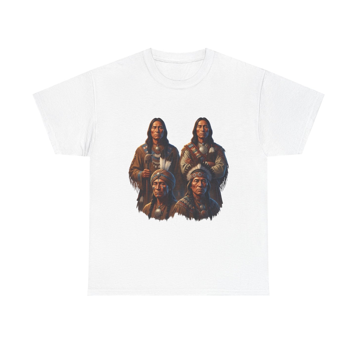 "Native American 4 Different Tribal Chiefs" Unisex T-Shirt
