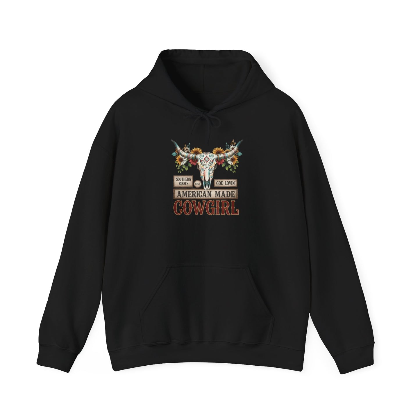 "American Made Cowgirl" Unisex Hoodie Sweatshirt