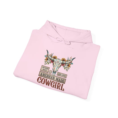 "American Made Cowgirl" Unisex Hoodie Sweatshirt