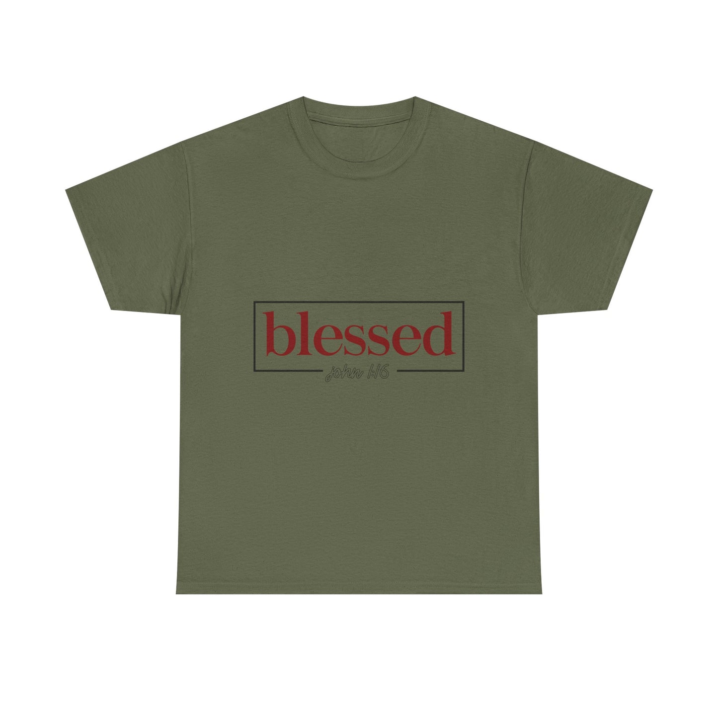 Blessed Script Tee — "blessed" Psalm 116 Inspirational Christian T-Shirt