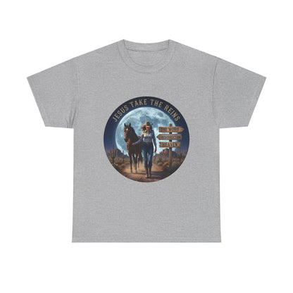 "Jesus Take The Reins" Unisex Heavy Cotton T-Shirt