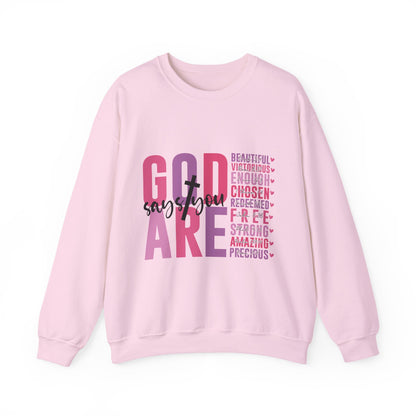 "God Says" Inspirational Crewneck Sweatshirt