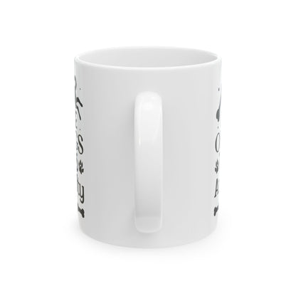 Beware of Dogs Ceramic Mug - Fun Pet Lover Coffee Cup, Kid-Friendly Gift, Housewarming Gift for Dog Owners, 11oz/15oz