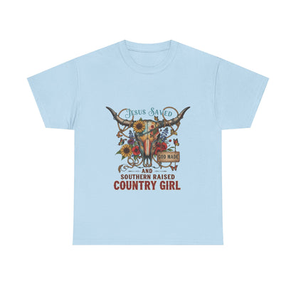 "Jesus Saved, God Made & Southern Raised" Unisex T‑Shirt