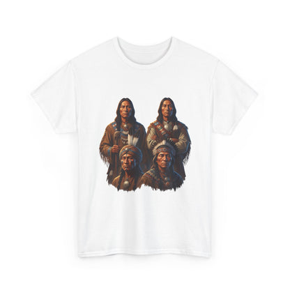 "Native American 4 Different Tribal Chiefs" Unisex T-Shirt