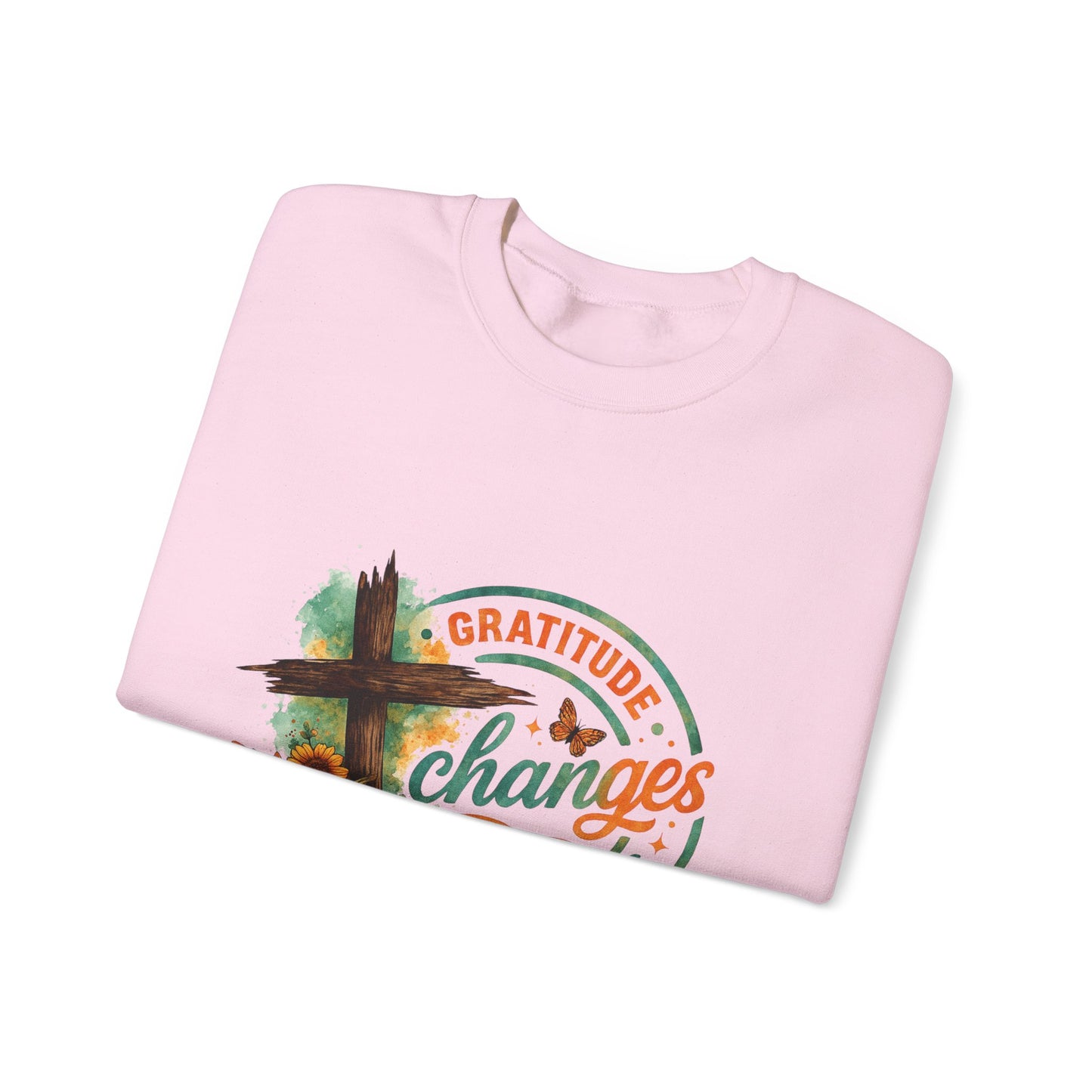 "Gratitude Changes Everything" Cozy Crewneck Sweatshirt