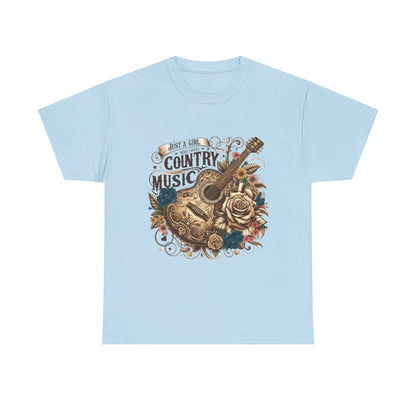 "Just a Girl Who Loves Country Music" Unisex T-Shirt