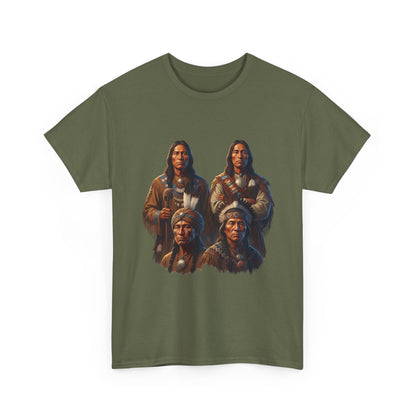 "Native American 4 Different Tribal Chiefs" Unisex T-Shirt