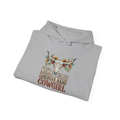 "American Made Cowgirl" Unisex Hoodie Sweatshirt