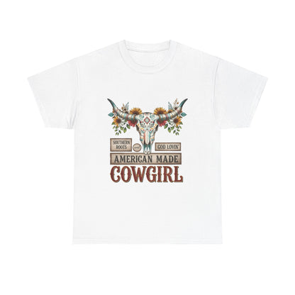 "American Made Cowgirl" Unisex T-Shirt