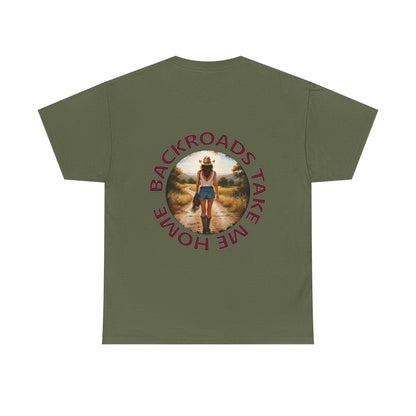 "Backroads Take Me Home" Unisex Cotton T-Shirt