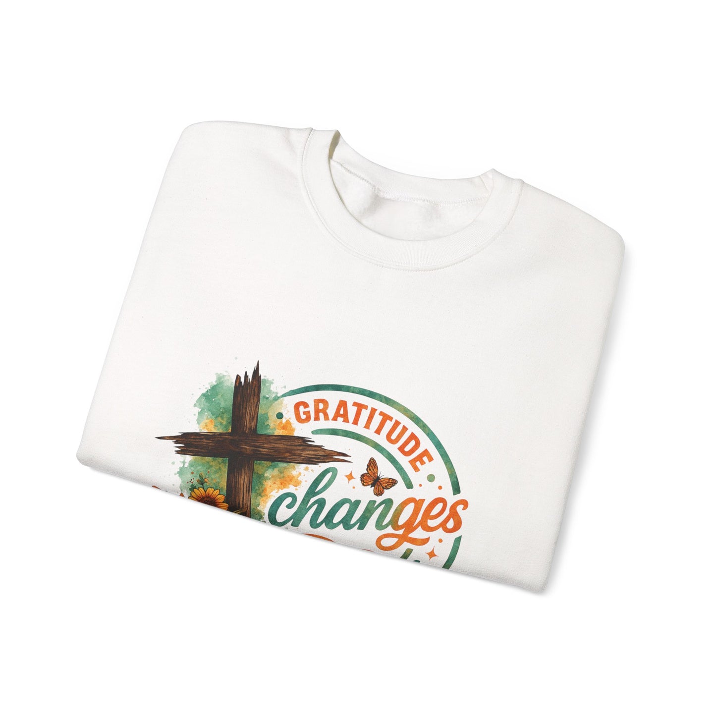 "Gratitude Changes Everything" Cozy Crewneck Sweatshirt