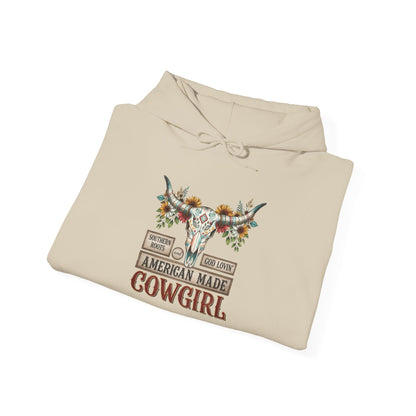 "American Made Cowgirl" Unisex Hoodie Sweatshirt