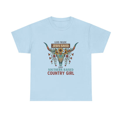 "God Made, Jesus Saved, Southern Raised" Unisex T-Shirt