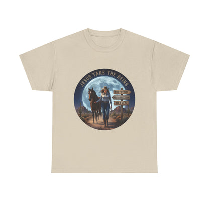 "Jesus Take The Reins" Unisex Heavy Cotton T-Shirt