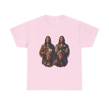 "Native American 4 Different Tribal Chiefs" Unisex T-Shirt
