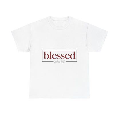 Blessed Script Tee — "blessed" Psalm 116 Inspirational Christian T-Shirt