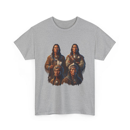 "Native American 4 Different Tribal Chiefs" Unisex T-Shirt