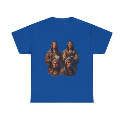 "Native American 4 Different Tribal Chiefs" Unisex T-Shirt