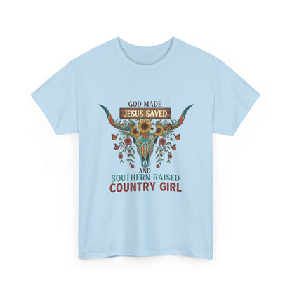 "God Made, Jesus Saved, Southern Raised" Unisex T-Shirt